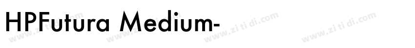 HPFutura Medium字体转换